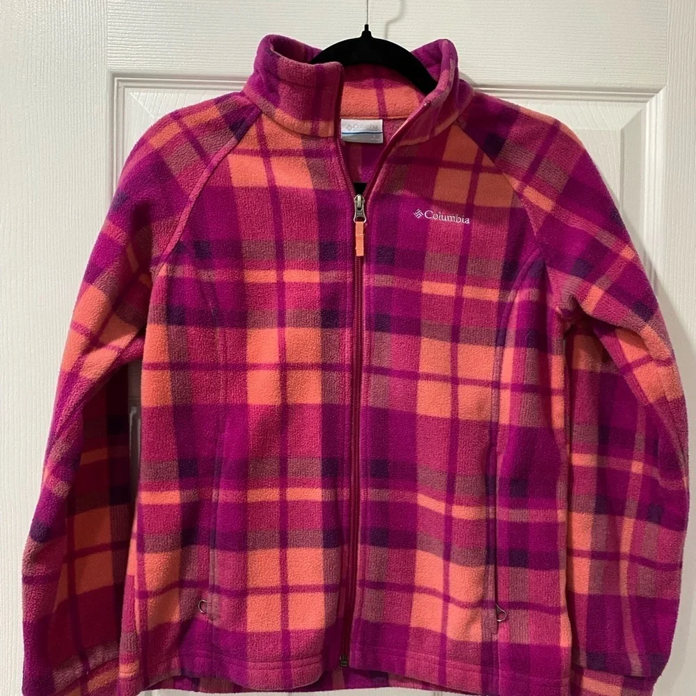 Columbia Vibrant Pink and Orange Fleece Jacket